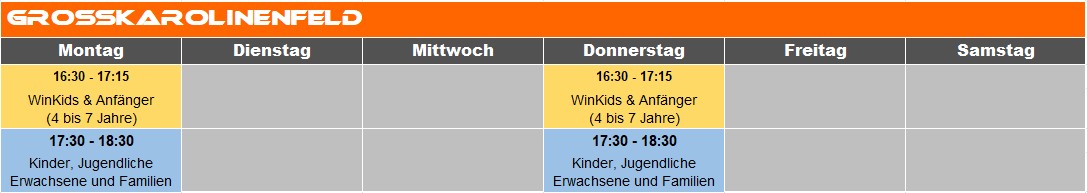 Unterrichtsplan Großkarolinenfeld