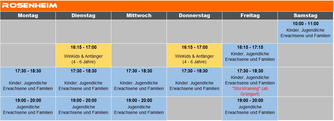 Unterrichtsplan Rosenheim
